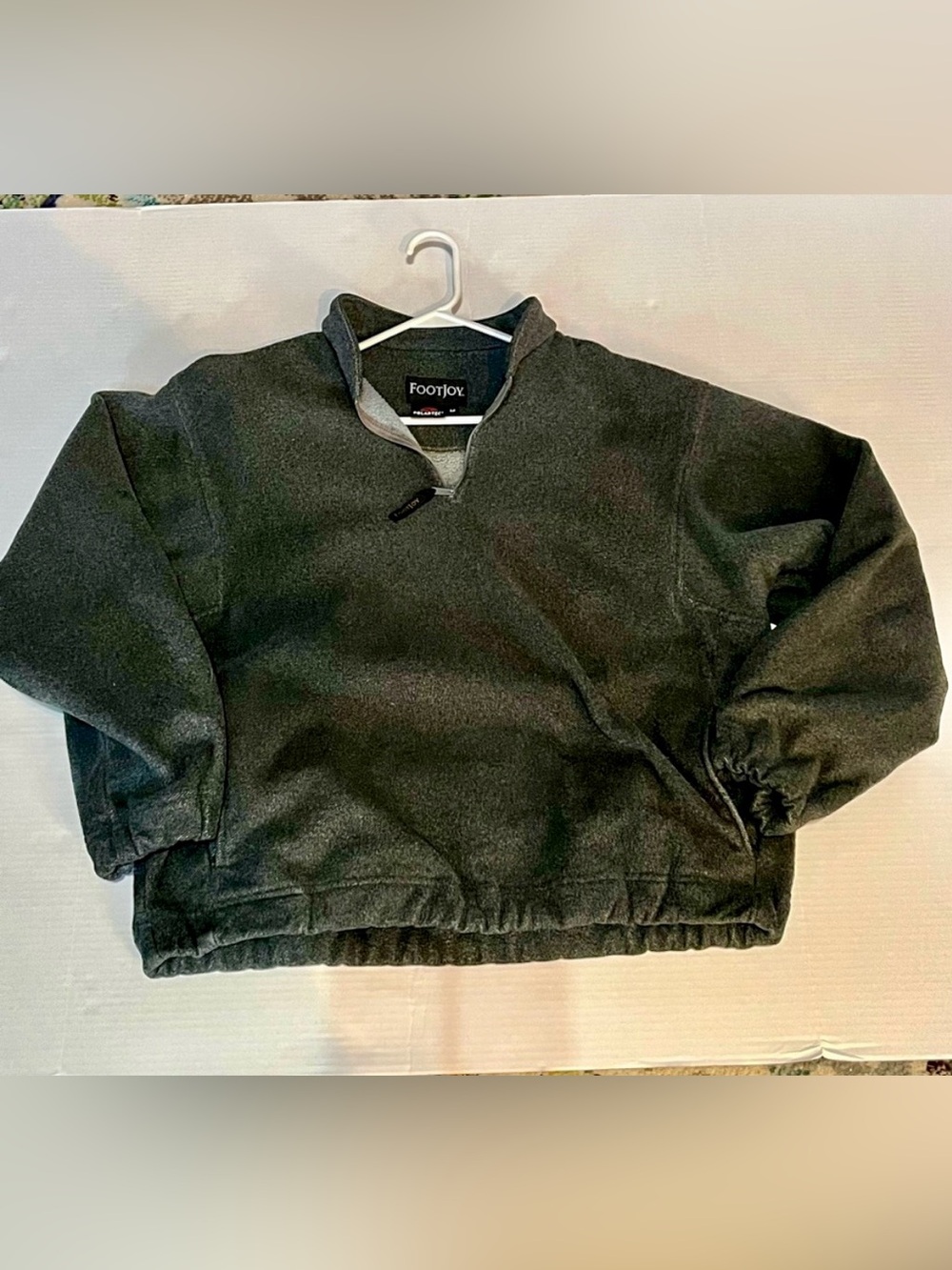 VTG FootJoy Polartec Fleece 1/4 Zip Pullover Made in USA Men’s M Charcoal Gray